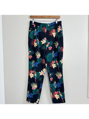 Women's Contemporaine Pants Black Multi Tropical Size 8